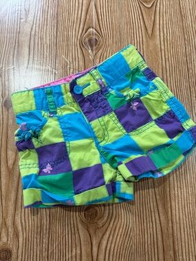 4/$20 The Children’s Place Checkerboard Print Cotton Shorts Butterflies Bows